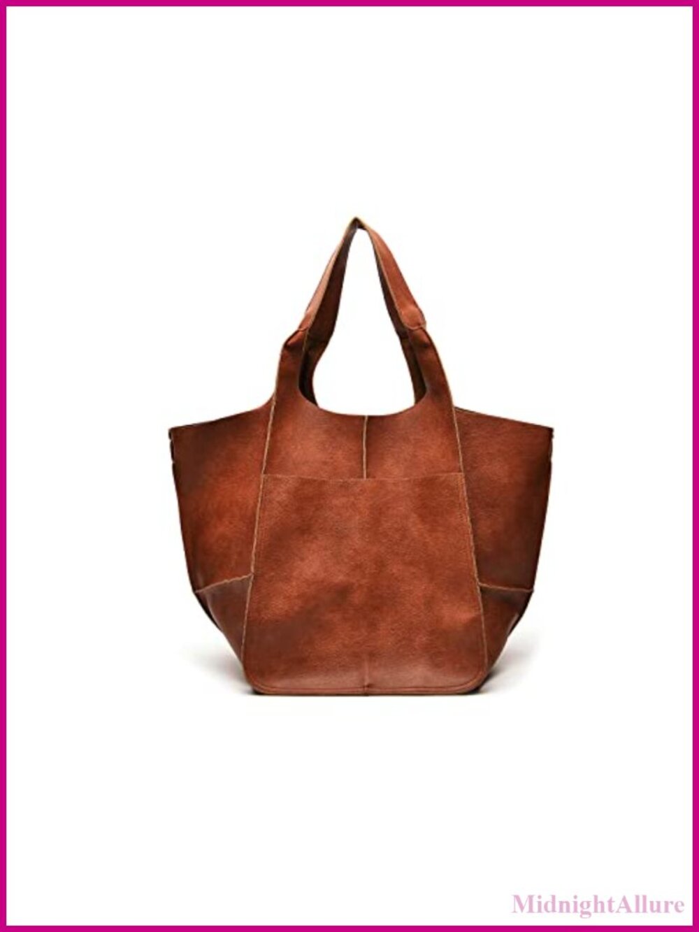 Large Oversized Tote Bag Soft PU Leather Hobo Shoulder Handbag Lightweight
